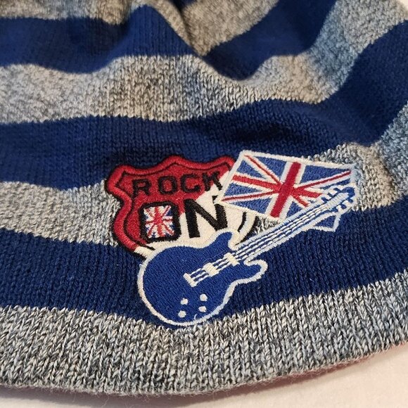 Gymboree Rock On boy hat size 5-7 New Stripes Guitar - Picture 2 of 7